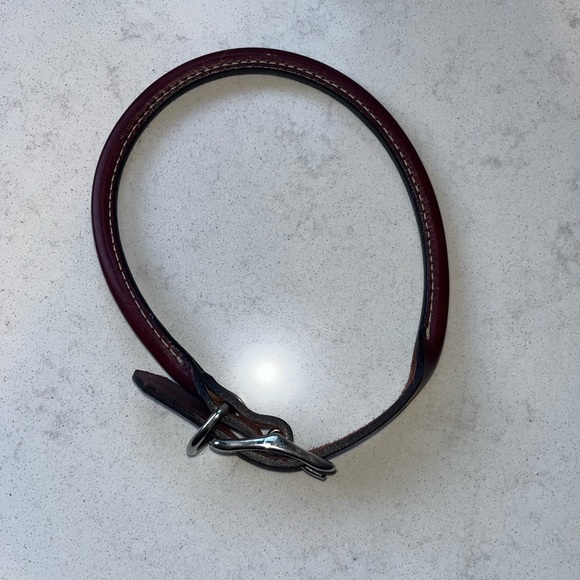 Circle T Leather Dog Collar - Picture 2 of 3